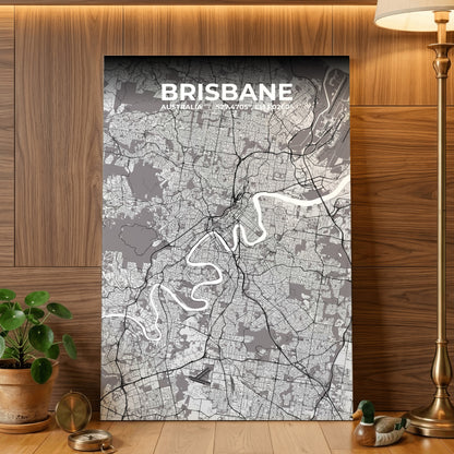Brisbane Ash Map Poster
