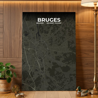 Bruges Sable Map Poster