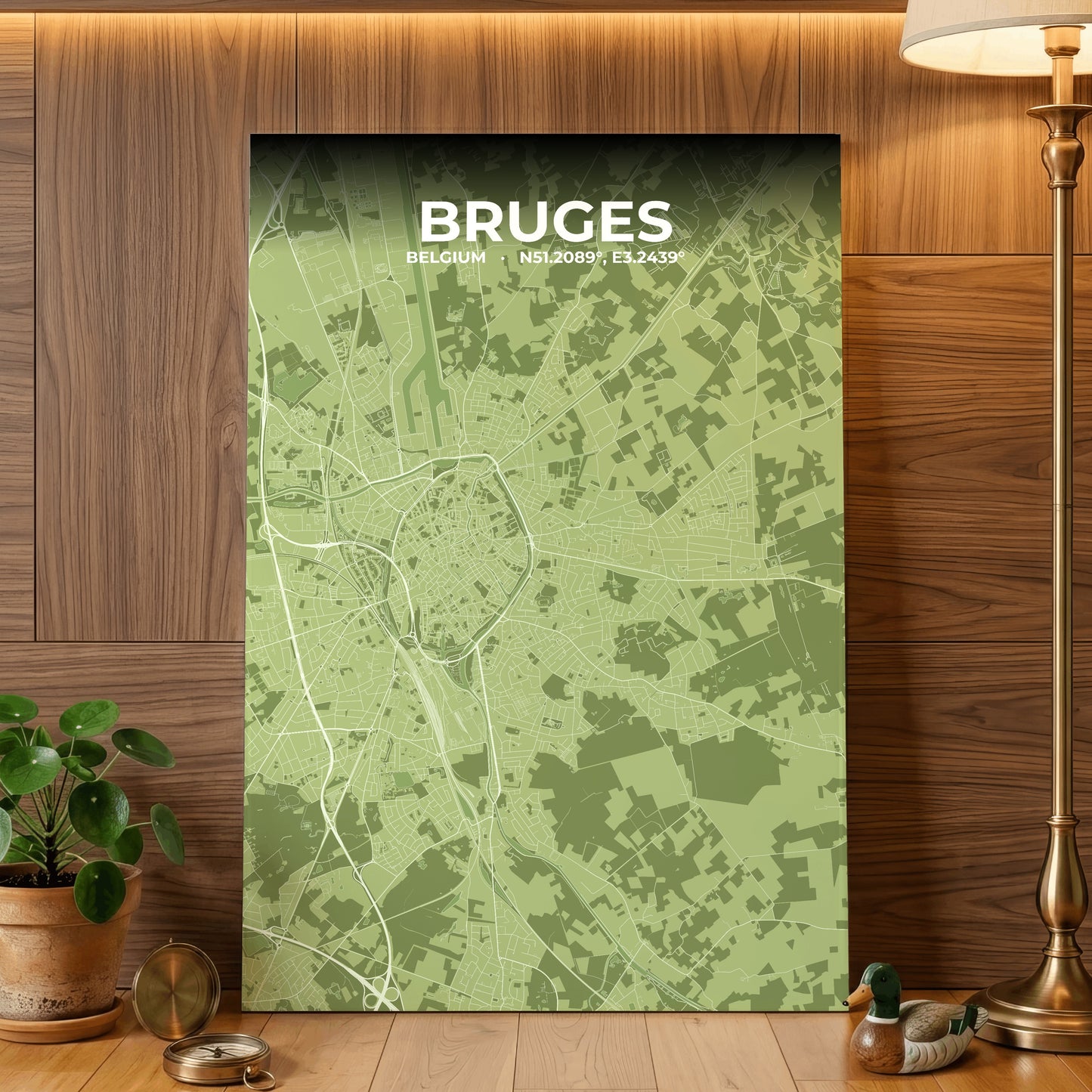 Bruges Grove Map Poster