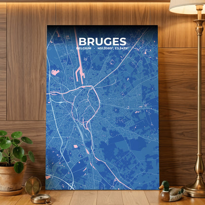 Bruges Candy Map Poster