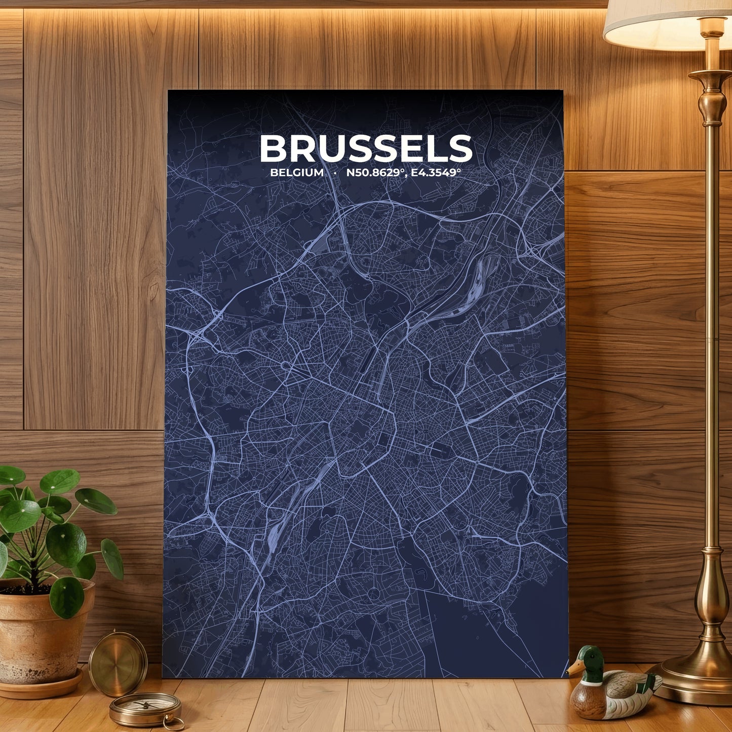 Brussels Tide Map Poster