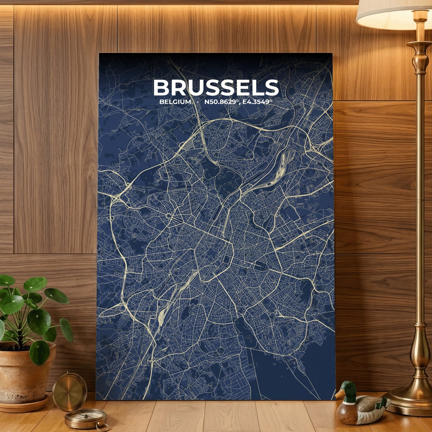 Brussels Anchor Map Poster