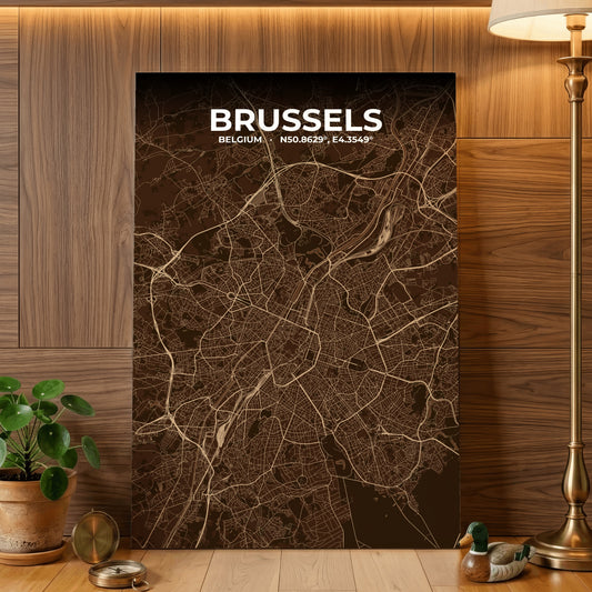 Brussels Plum Map Poster