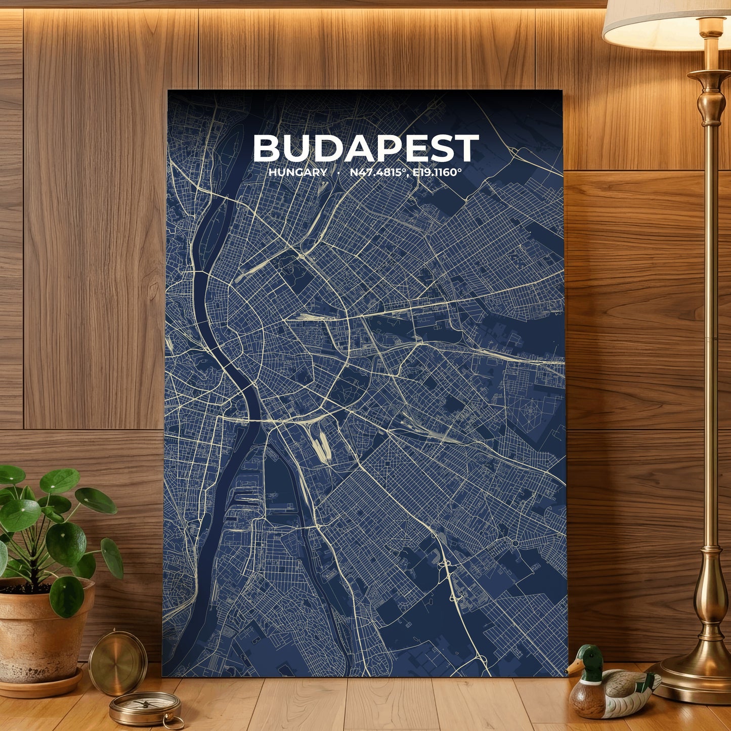 Budapest Anchor Map Poster
