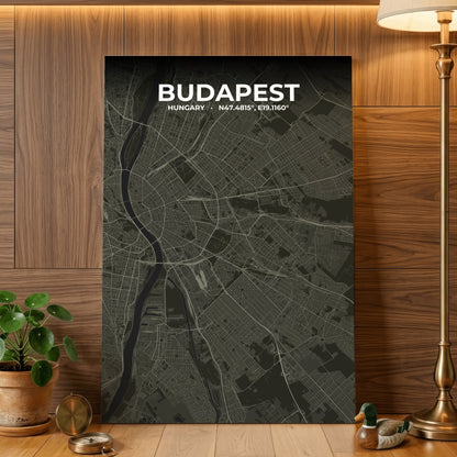 Budapest Sable Map Poster