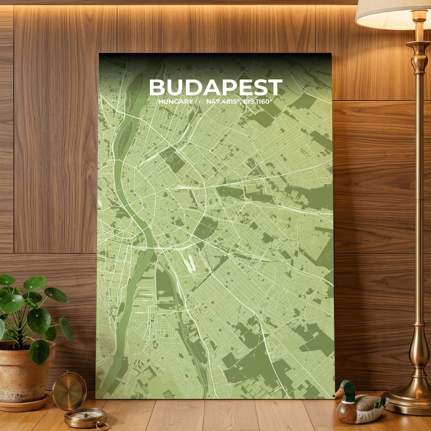 Budapest Grove Map Poster