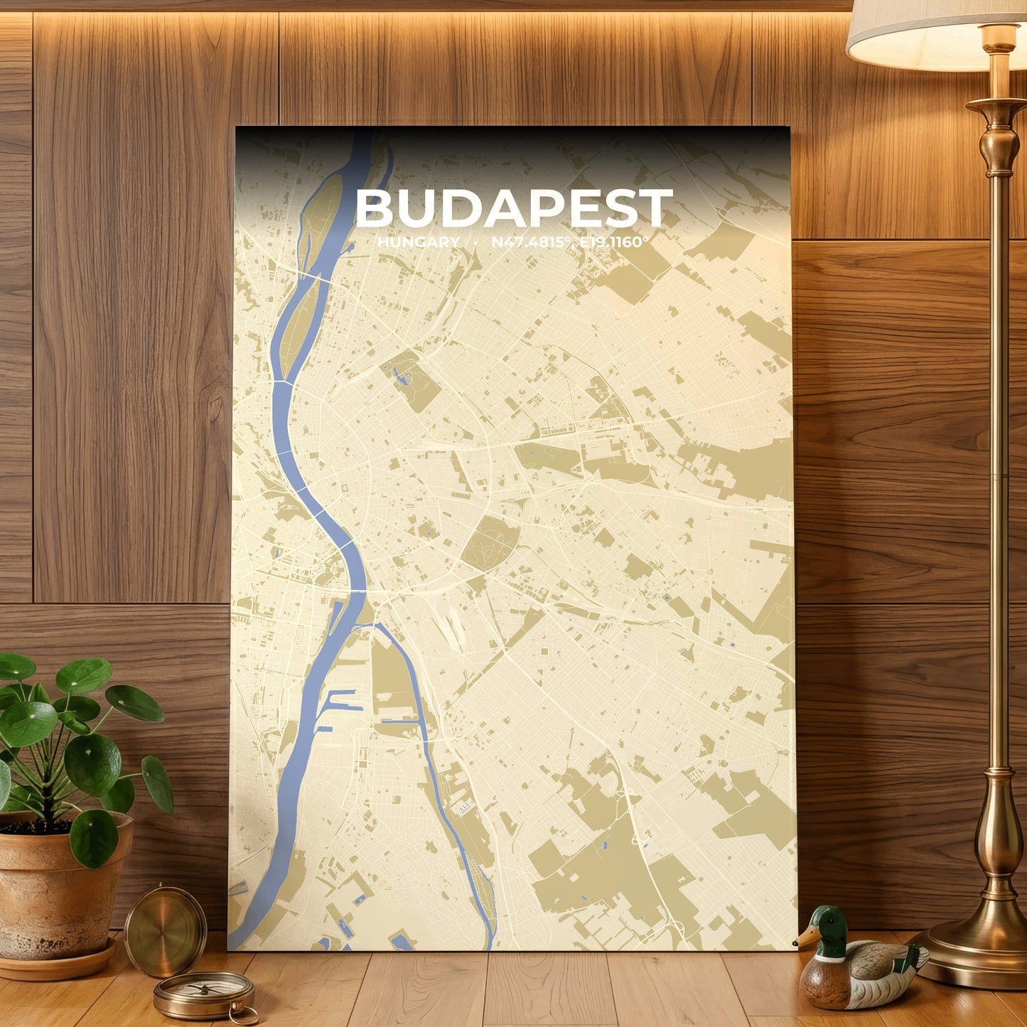 Budapest Barn Map Poster