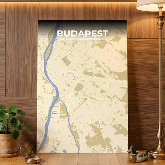 Budapest Barn Map Poster