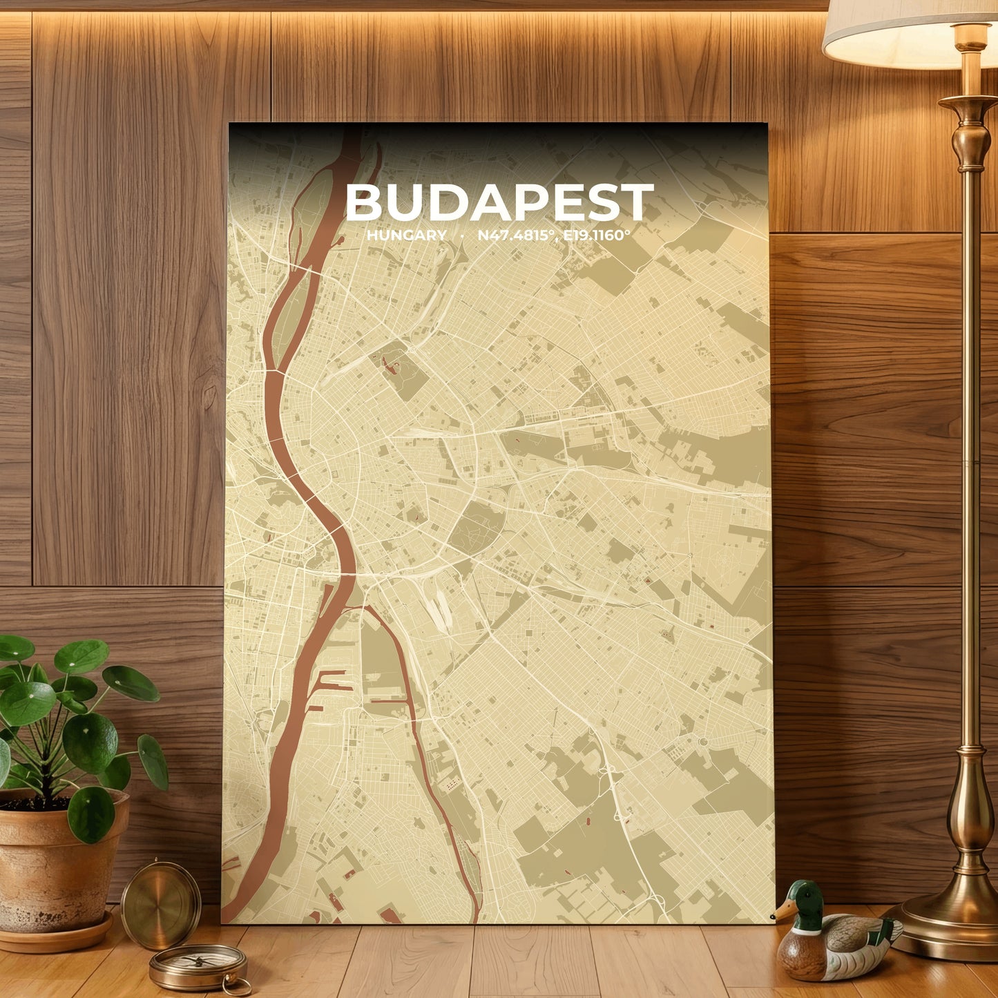 Budapest Ember Map Poster