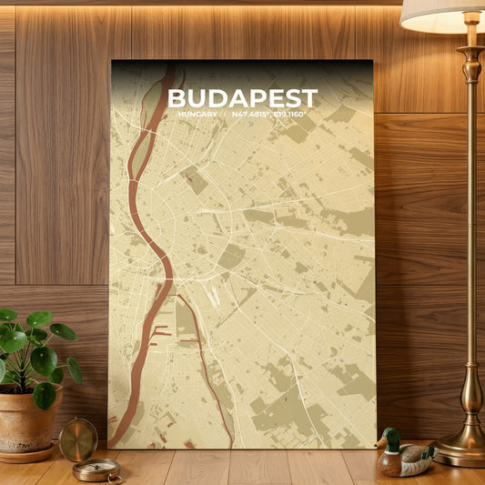 Budapest Ember Map Poster