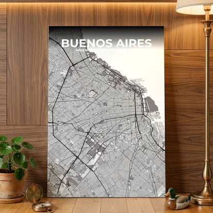 Buenos Aires Ash Map Poster