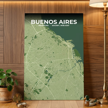 Buenos Aires Clay Map Poster