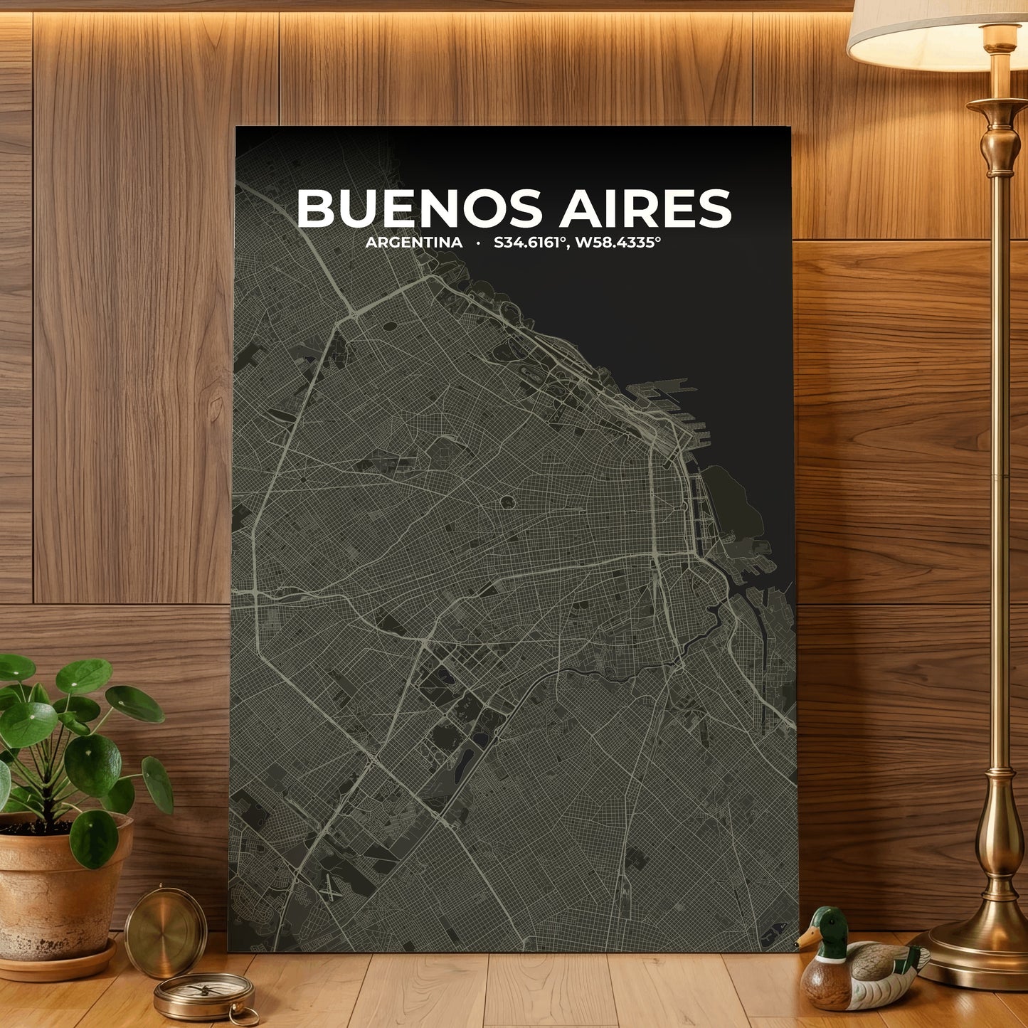 Buenos Aires Sable Map Poster