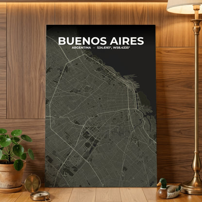Buenos Aires Sable Map Poster