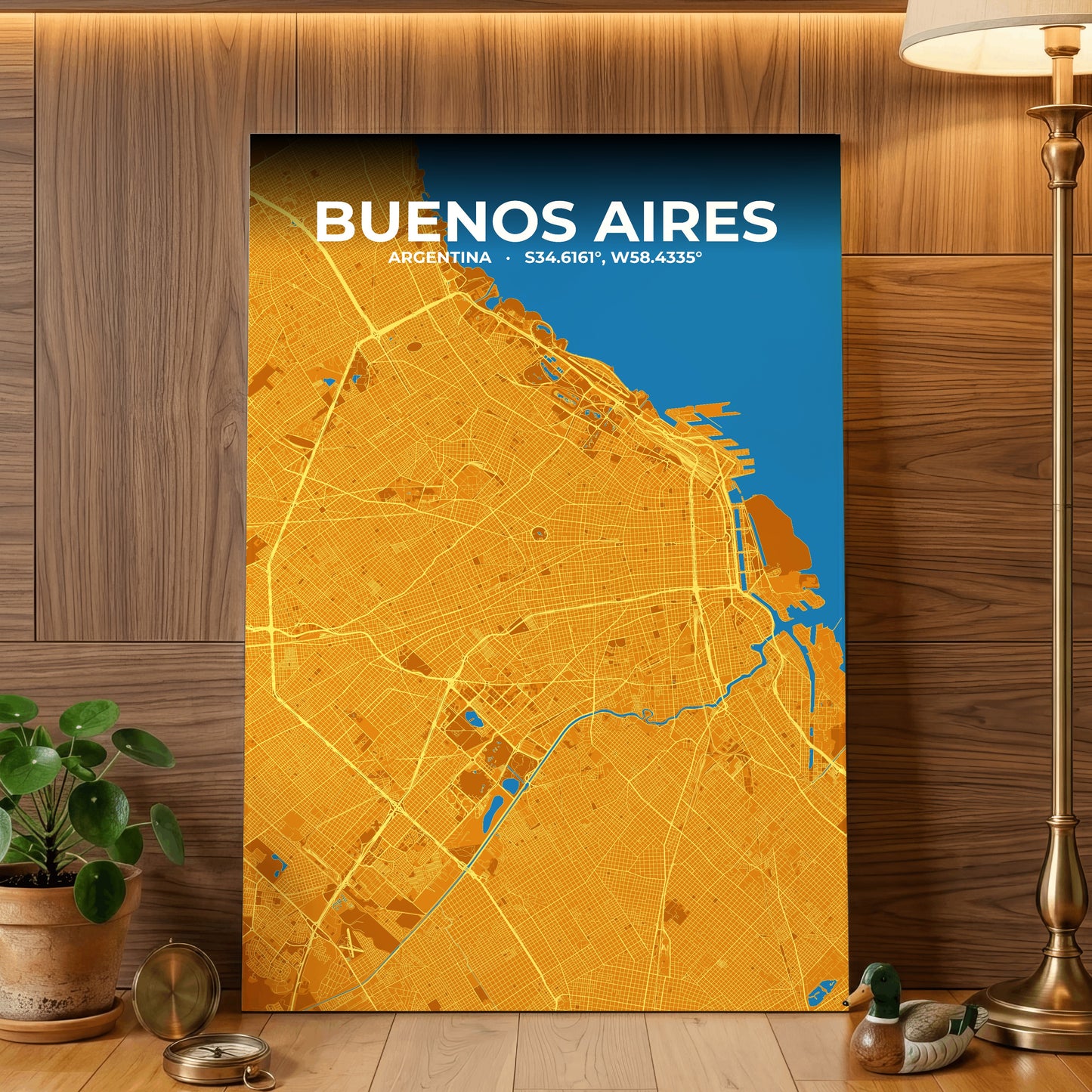Buenos Aires Scorch Map Poster