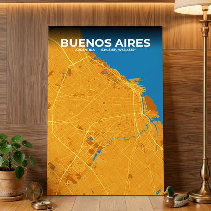 Buenos Aires Scorch Map Poster