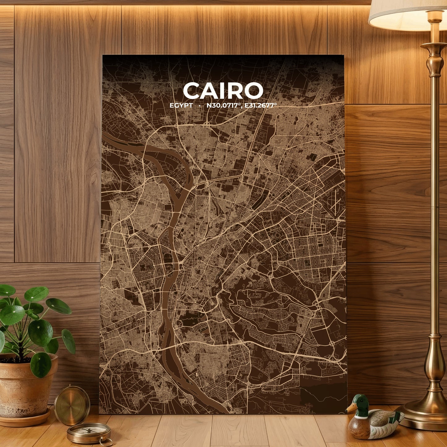 Cairo Plum Map Poster