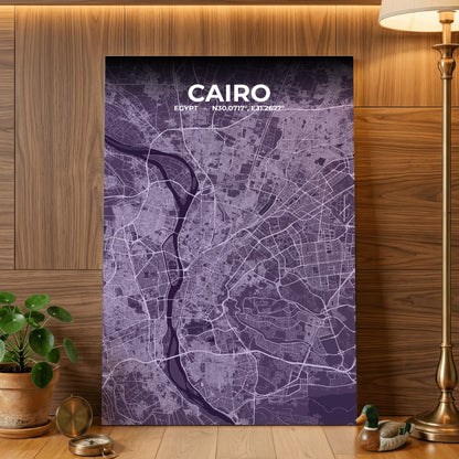 Cairo Dusk Map Poster