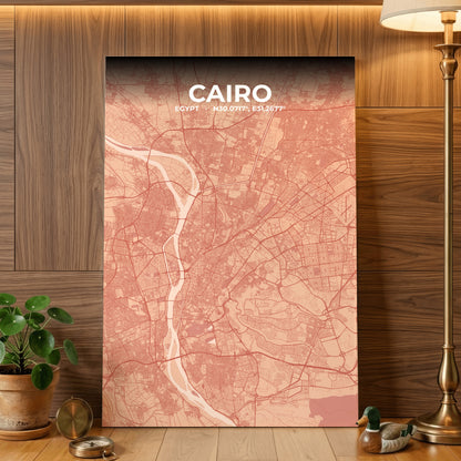 Cairo Blush Map Poster