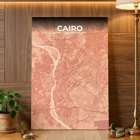 Cairo Blush Map Poster