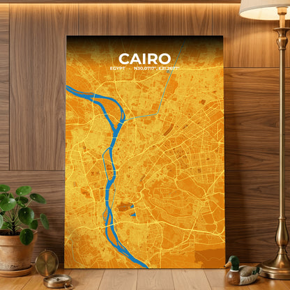 Cairo Scorch Map Poster
