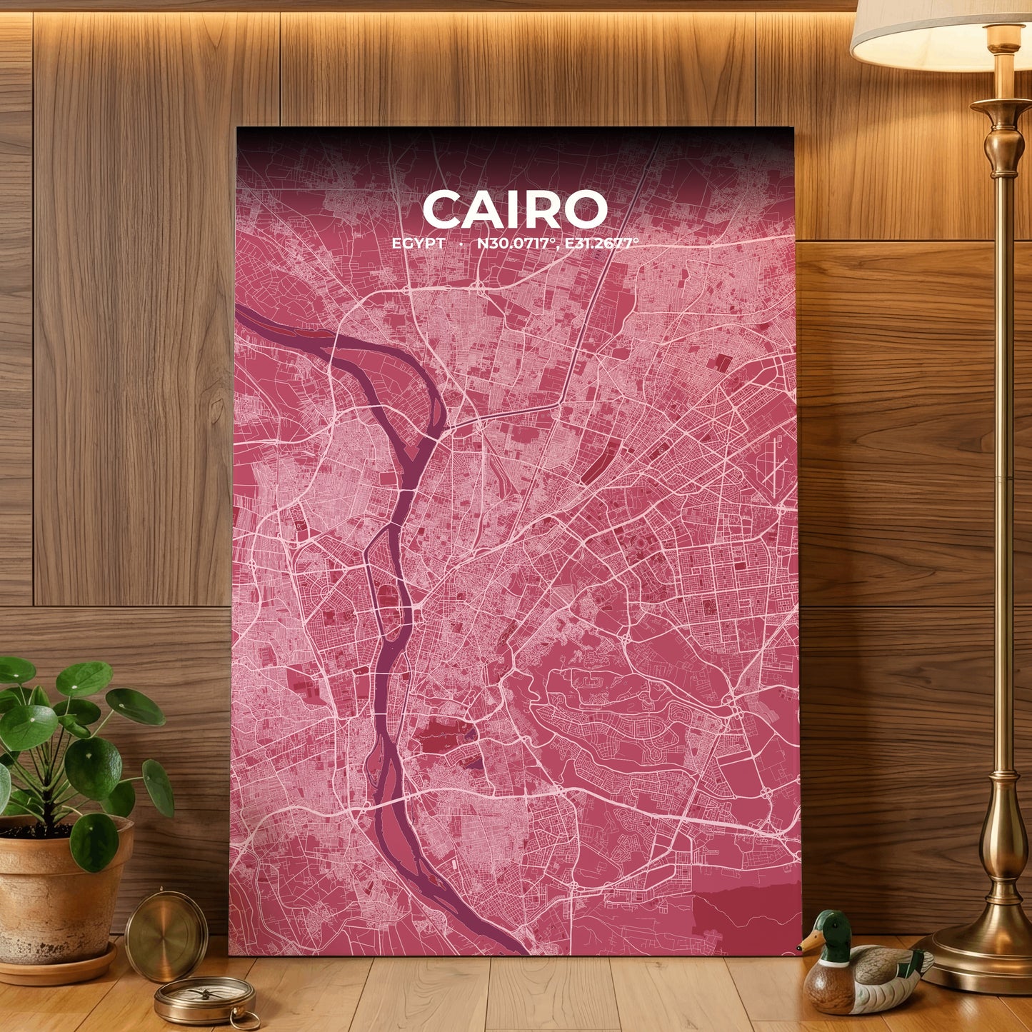 Cairo Scarlet Map Poster