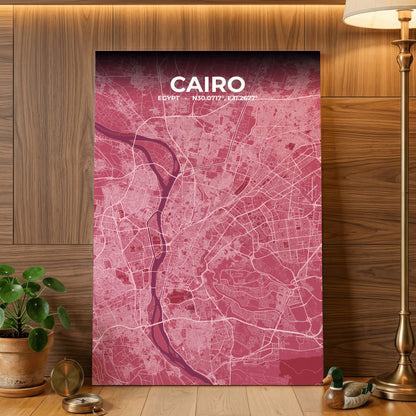 Cairo Scarlet Map Poster