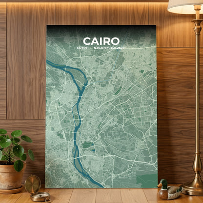 Cairo Mist Map Poster