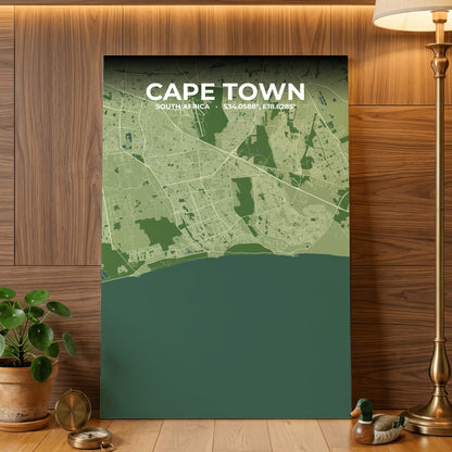 Cape Town Clay Map Poster