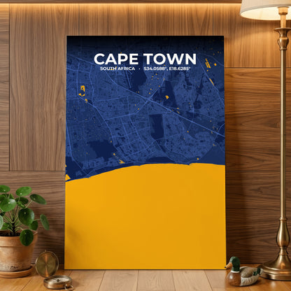 Cape Town Ink Map Poster