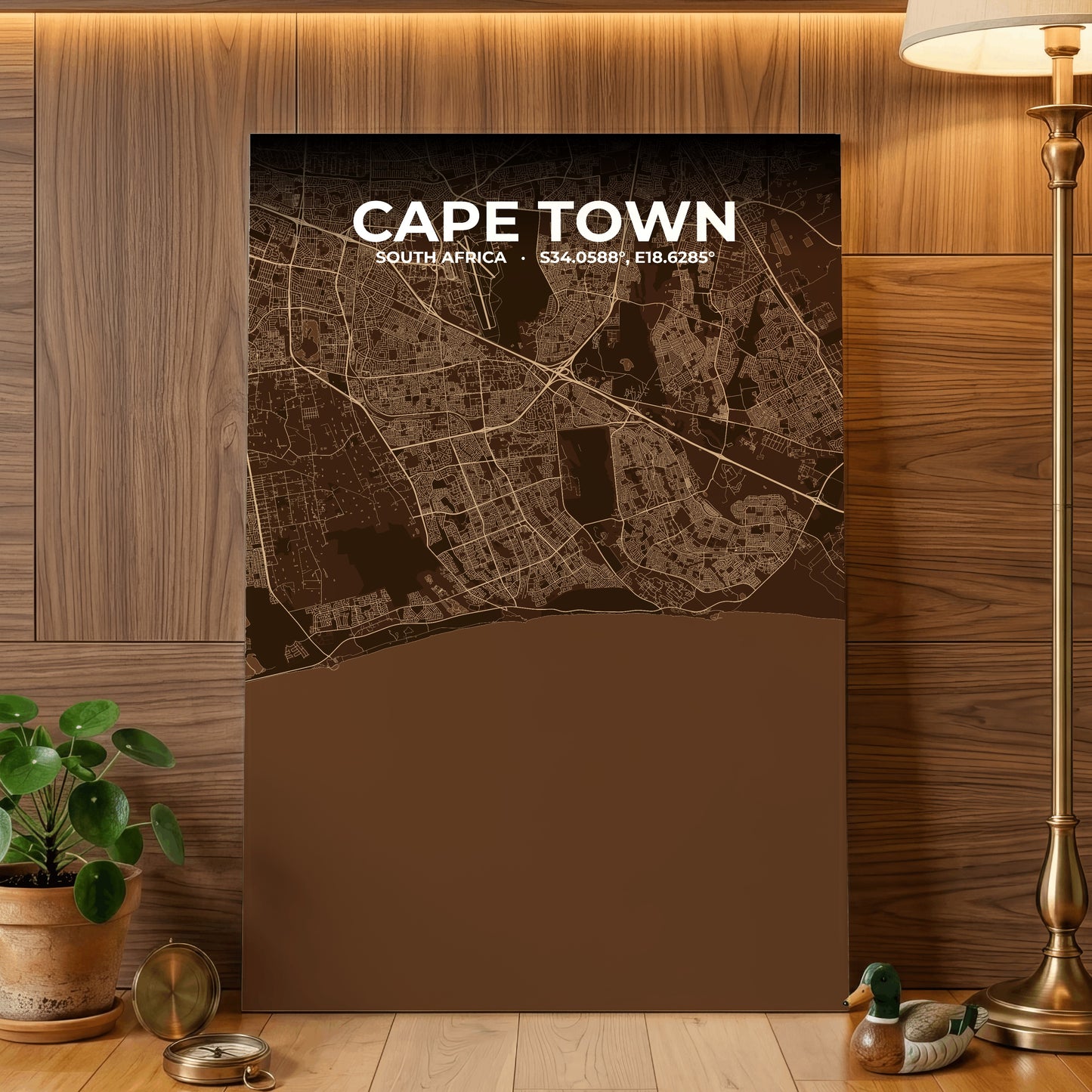 Cape Town Plum Map Poster