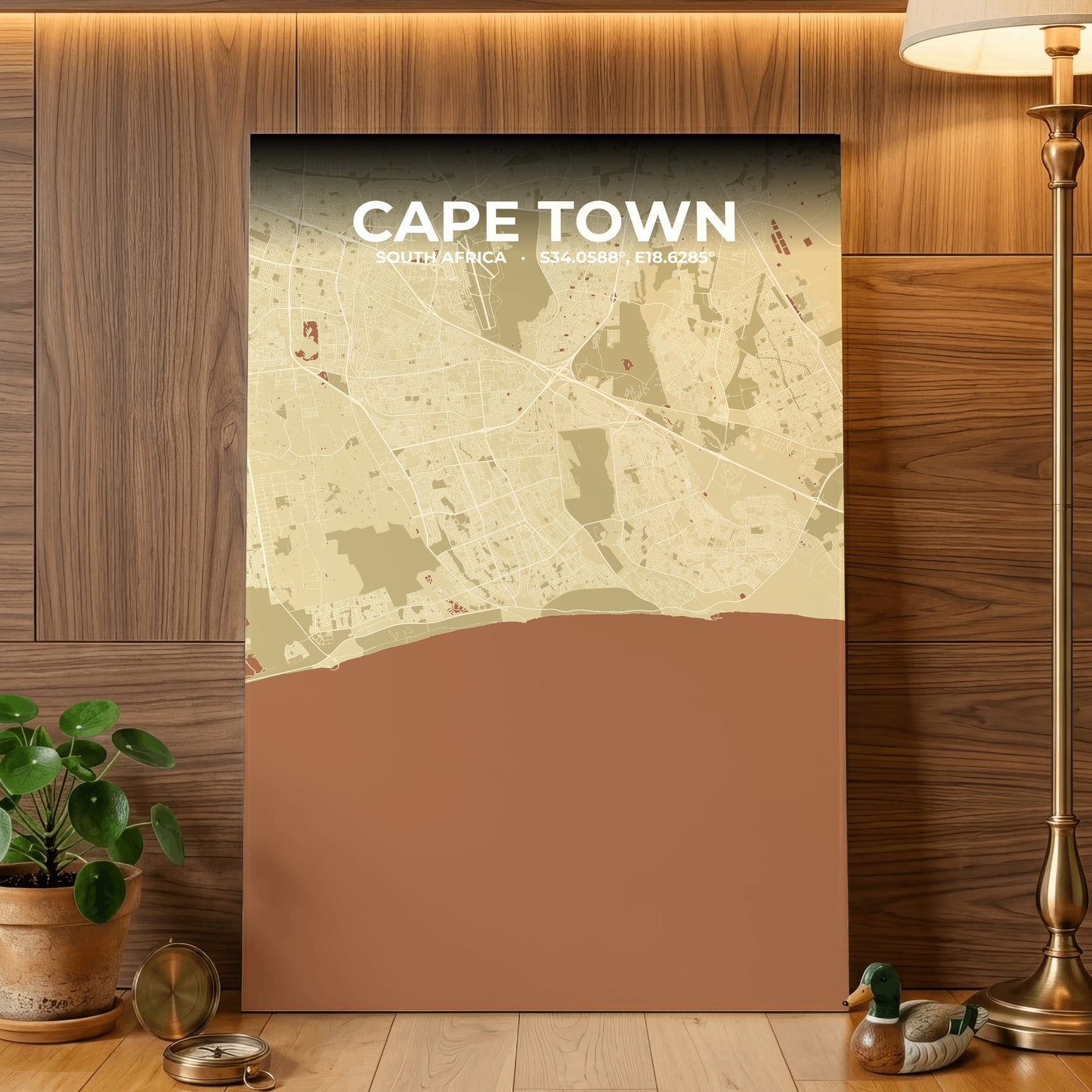 Cape Town Ember Map Poster