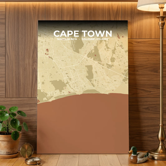 Cape Town Ember Map Poster
