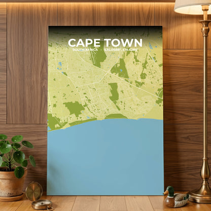 Cape Town Fern Map Poster