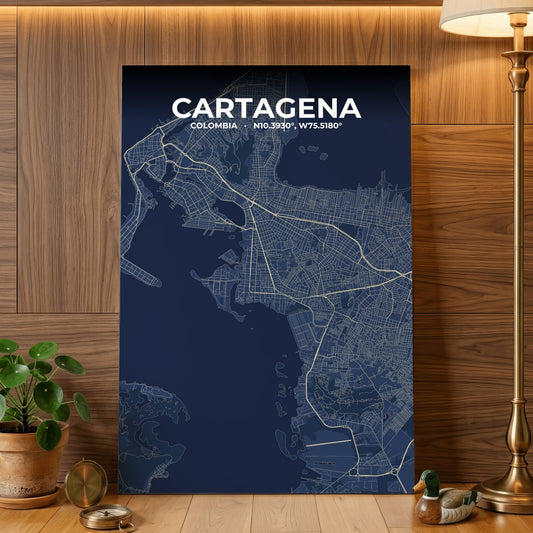 Cartagena Anchor Map Poster