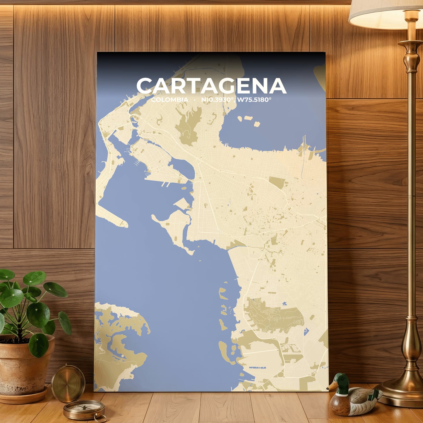 Cartagena Barn Map Poster