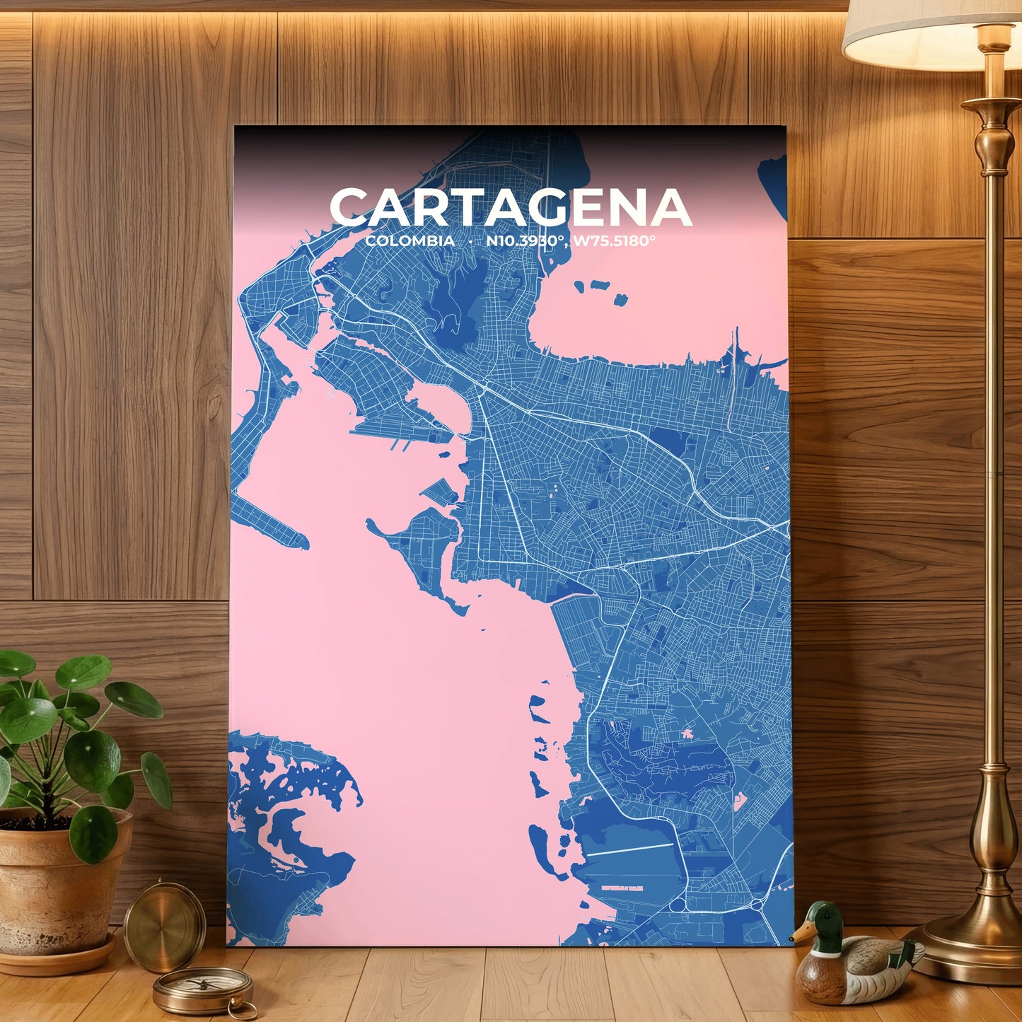 Cartagena Candy Map Poster