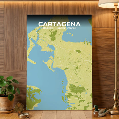 Cartagena Fern Map Poster