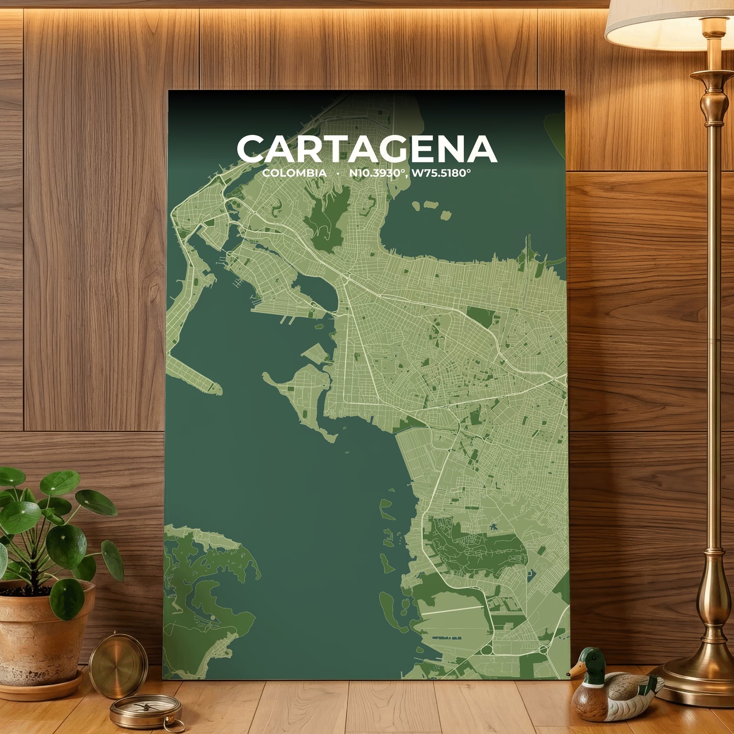 Cartagena Clay Map Poster