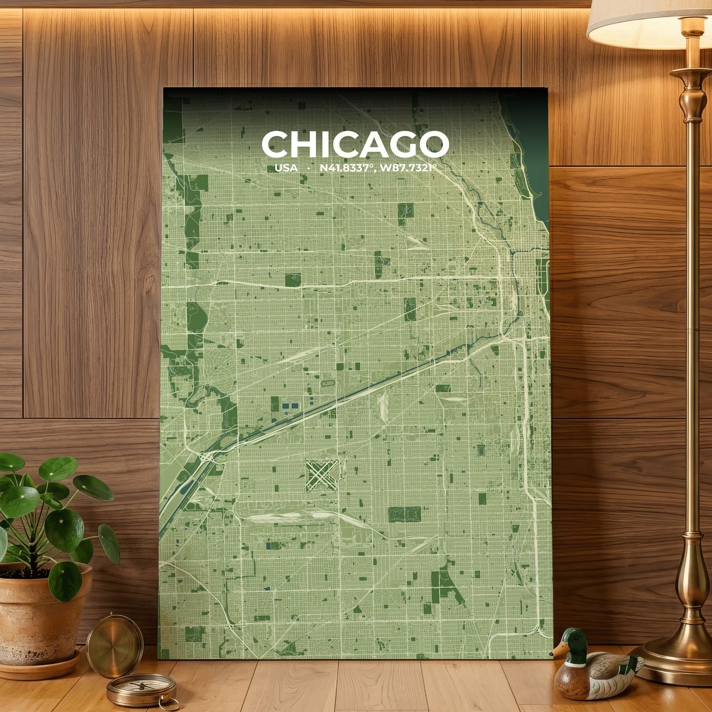 Chicago Clay Map Poster