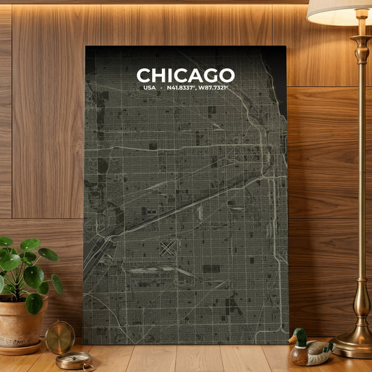 Chicago Sable Map Poster