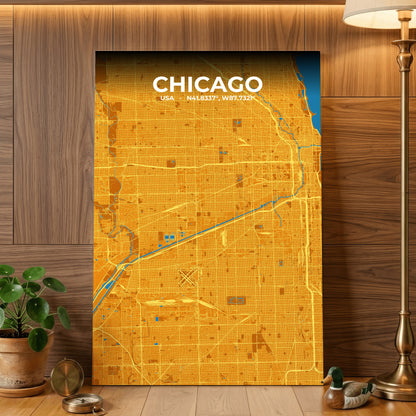 Chicago Scorch Map Poster
