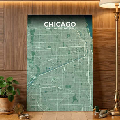 Chicago Mist Map Poster