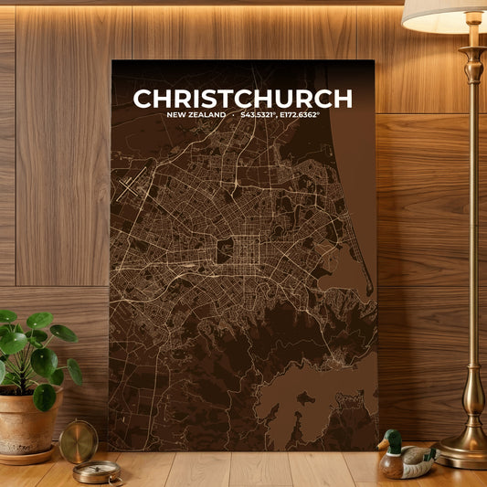Christchurch Plum Map Poster
