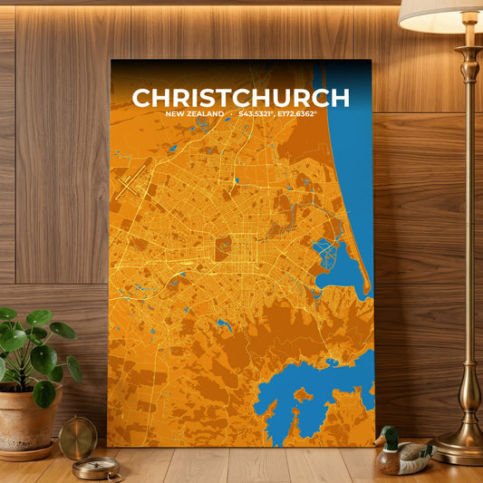 Christchurch Scorch Map Poster
