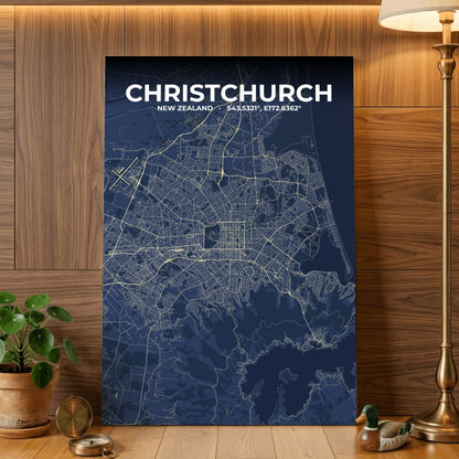 Christchurch Anchor Map Poster