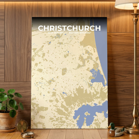 Christchurch Barn Map Poster