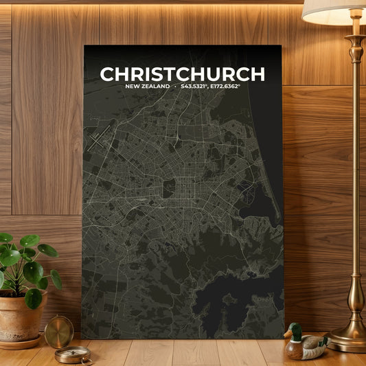 Christchurch Sable Map Poster