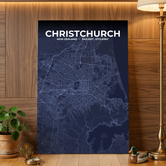 Christchurch Tide Map Poster