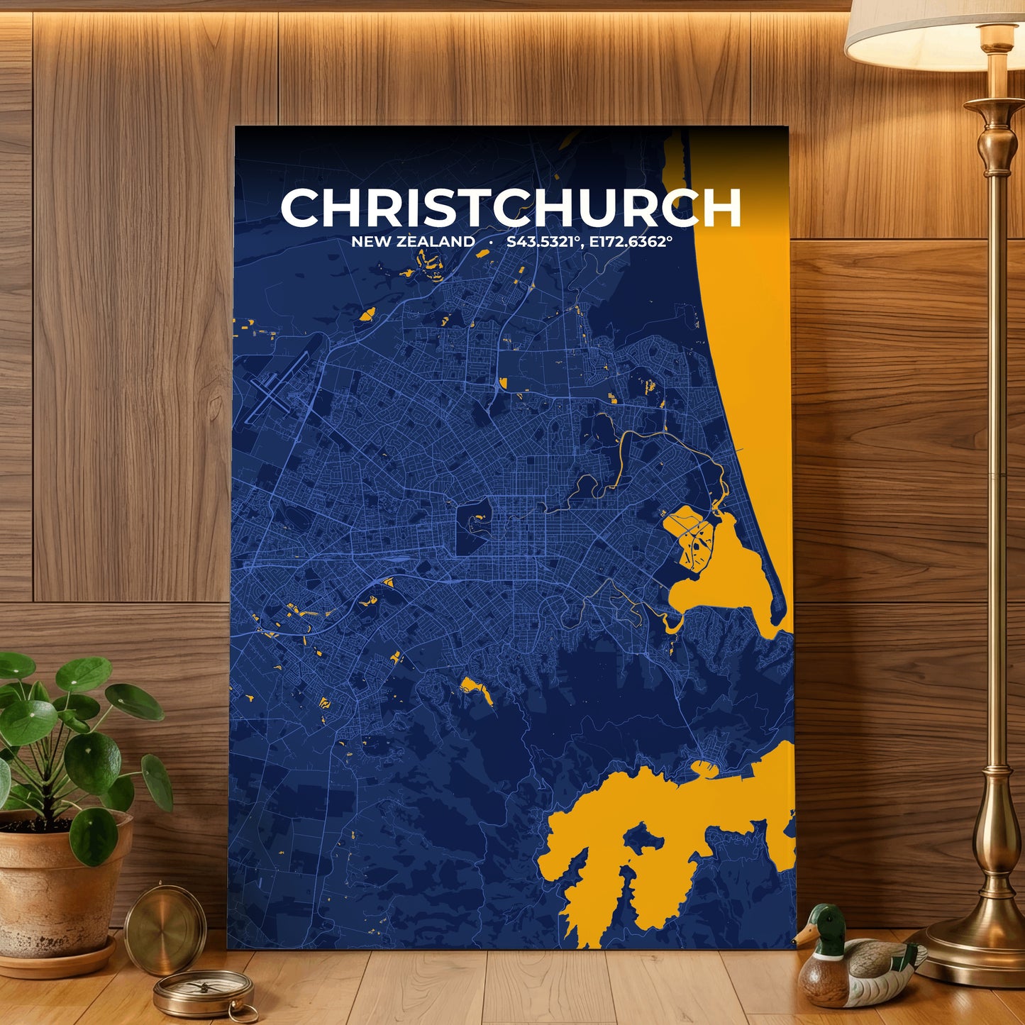 Christchurch Ink Map Poster